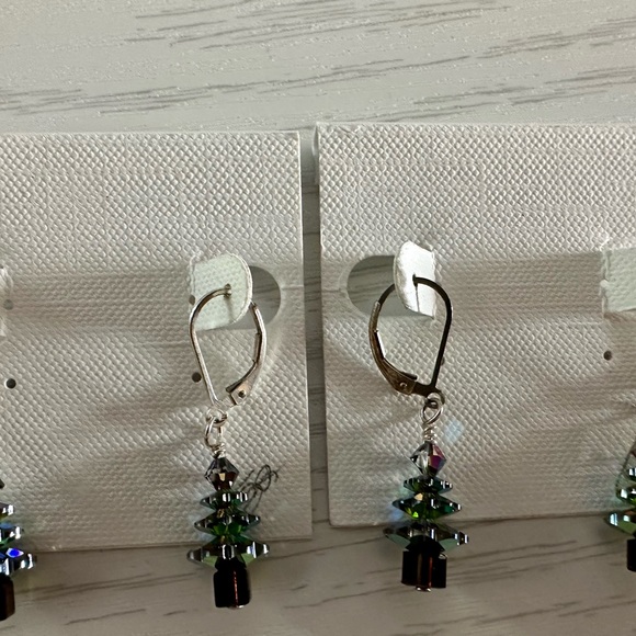 Swarovski Crystal Christmas tree earrings SS - Picture 9 of 10